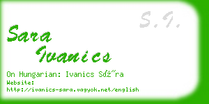 sara ivanics business card